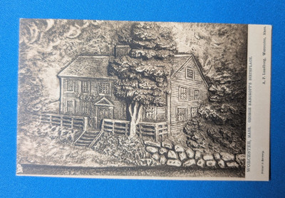 1900s undivided postcard TUCK sepia WORCESTER MA, George Bancroft's Birthplace
