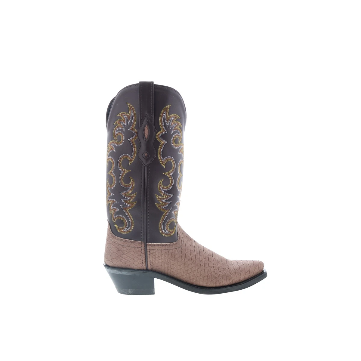 Bottes Western Femme Jama Old West 18001 - Cuir Noir, Taille 7, à Enfiler