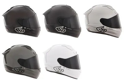 6D Helmets Adult ATS-1R Solid Helmet Full Face | S M L XL 2XL | Black Black