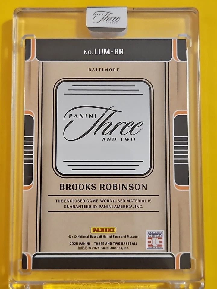 2025 Panini Three & Two Brooks Robinson Luminous Lumber Holo Silver 15/25 LUM-BR - Image 3 of 4