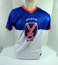 2022 Syracuse Mets Alex Claudio #55 Game Used Sign Blue Climb Glory Jersey 44 2