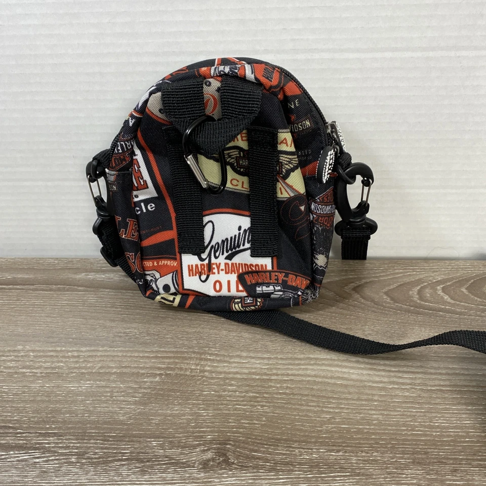 Harley Davidson Bandolera Mini Mochila Cartera/Bolso Cinturón Ajustar Correa Logo Talla 6"x7" Foto 2 de 4