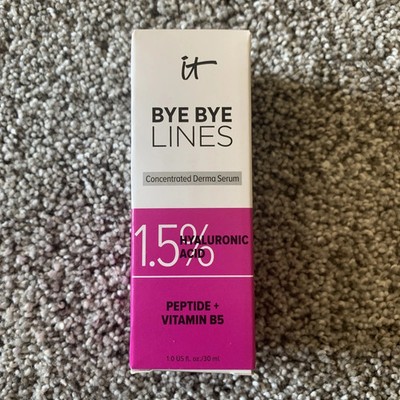 IT COSMETICS BYE BYE LINES HYALURONIC SERUM (NIB/Full Size 1oz)