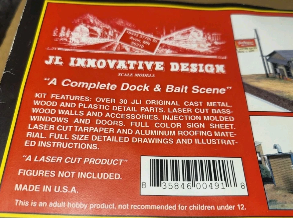 JL INNOVATIVE DESIGN HO WOOD BUILDING KIT "C.K. DEXTER HAVEN DOCK & BAIT" #491 - Image 2 of 4
