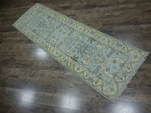 Bohemian Rug, Oushak Turkish Ushak Rug,Contemporary Design Rug 2.6x8 Ft
