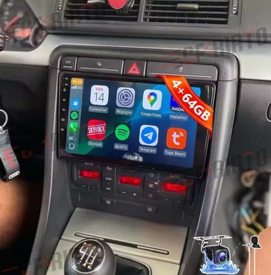 KAM Wireless Carplay Android 15 AutoRadio 4+64GB Navi BOSE für Audi A4 S4 B6 B7