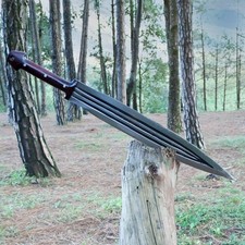 Cuchillo daga táctica de hoja de acero al carbono hecho a mano personalizado | Cuchillo de caza camping