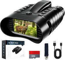 Night Vision Binocular with Range Finder, 4K Night Vision Goggles for Adults, 8X