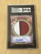 Gradey Dick 2023 Bowman U Inception Red Foil Jumbo Relic Auto 1/5 Kansas 9.5 SGC