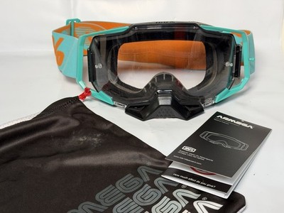 100% PERCENT ARMEGA MOTOCROSS GOGGLES - ESTEREL / ULTRA HD CLEAR LENS