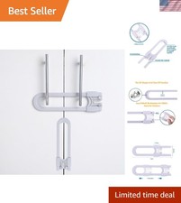 Reusable Baby-Proofing Cabinet Locks - Gray Sliding Latches for Families, 2 Pack