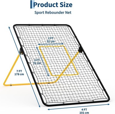GRAVEE 7x4 FT Volleyball Rebounder Net Adjustable Bounce Back Training Net