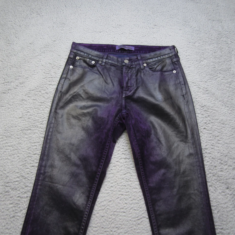 Pantalones Ralph Lauren Etiqueta Púrpura Para Hombres 27 Púrpura Terciopelo 160 Delgados Informales Preppy Foto 4 de 4