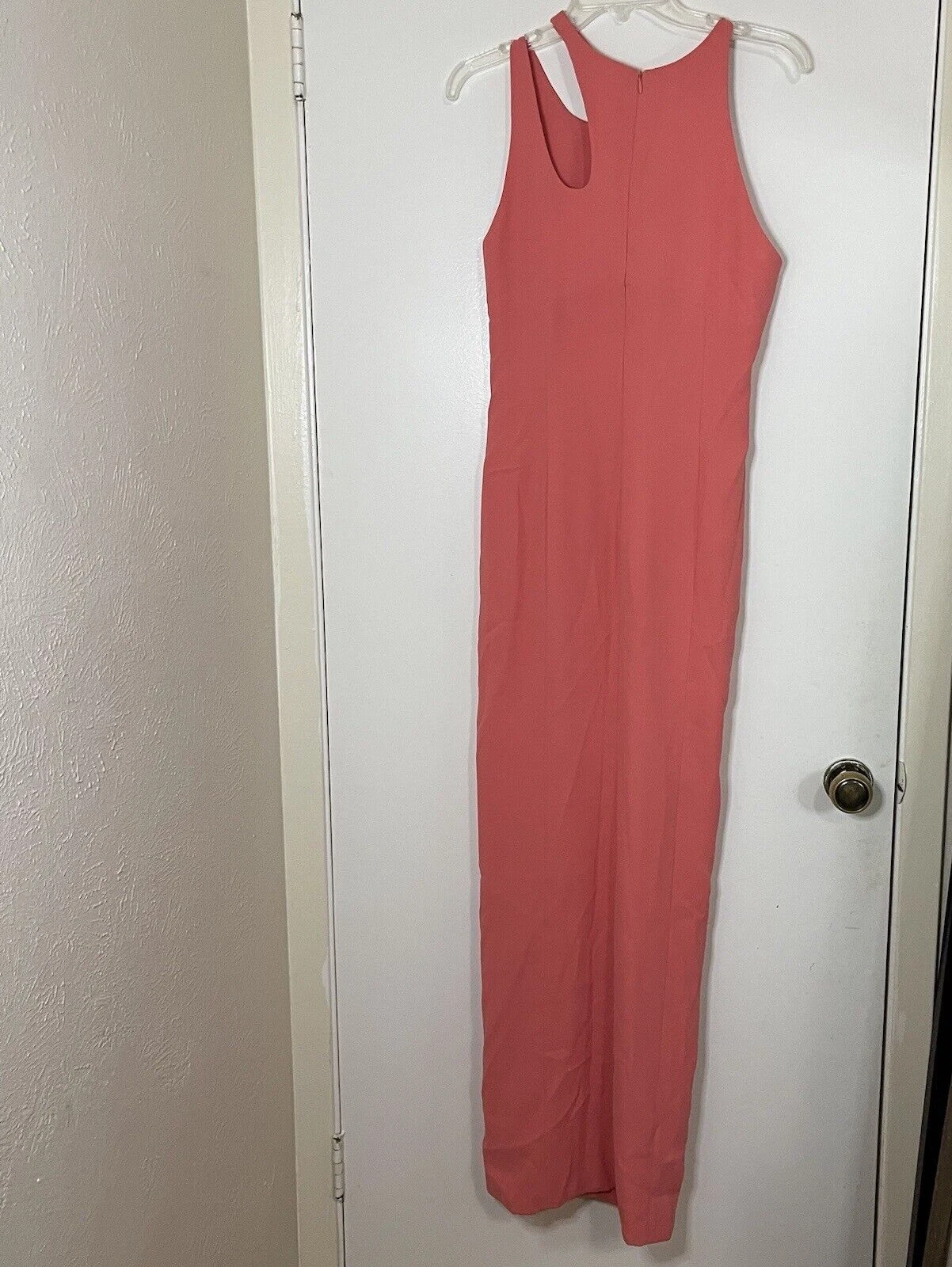 Abito VERSACE x Riacheulo rosa maxi ritaglio smanicato spacco alto taglia 40 US XS