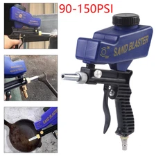 Hand Held Portable Media Spot Sand Blaster Gun Air Gravity Feed Rust Remover Set