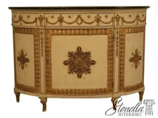 L41334E: JOHN WIDDICOMB Paint Decorated Adam Style 1/2 Round Commode