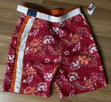 Vintage Floral Pattern Rare 1990s Jimmy Z Surf Board Shorts
