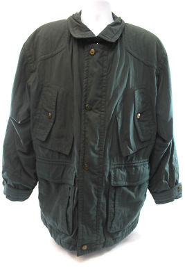 T' Angelo Coat Jacket Green L Large Heavy Duty Shell Cotton Blend