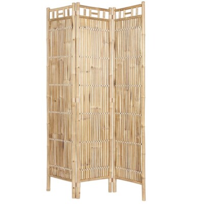 Bamboo Room Divider Handmade 3 Panel Screen by Ib Laursen