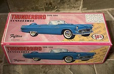 Fifties 50's Tin Friction 1956 Thunderbird Type 1956 Hard Top Car Carolina Blue