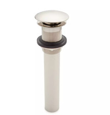 Signature Hardware Mushroom Style Pop-Up Bathroom Drain, Polished Nickel