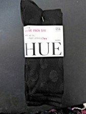 Hue Black Luster Large Dot and Solid Socks 4 ...