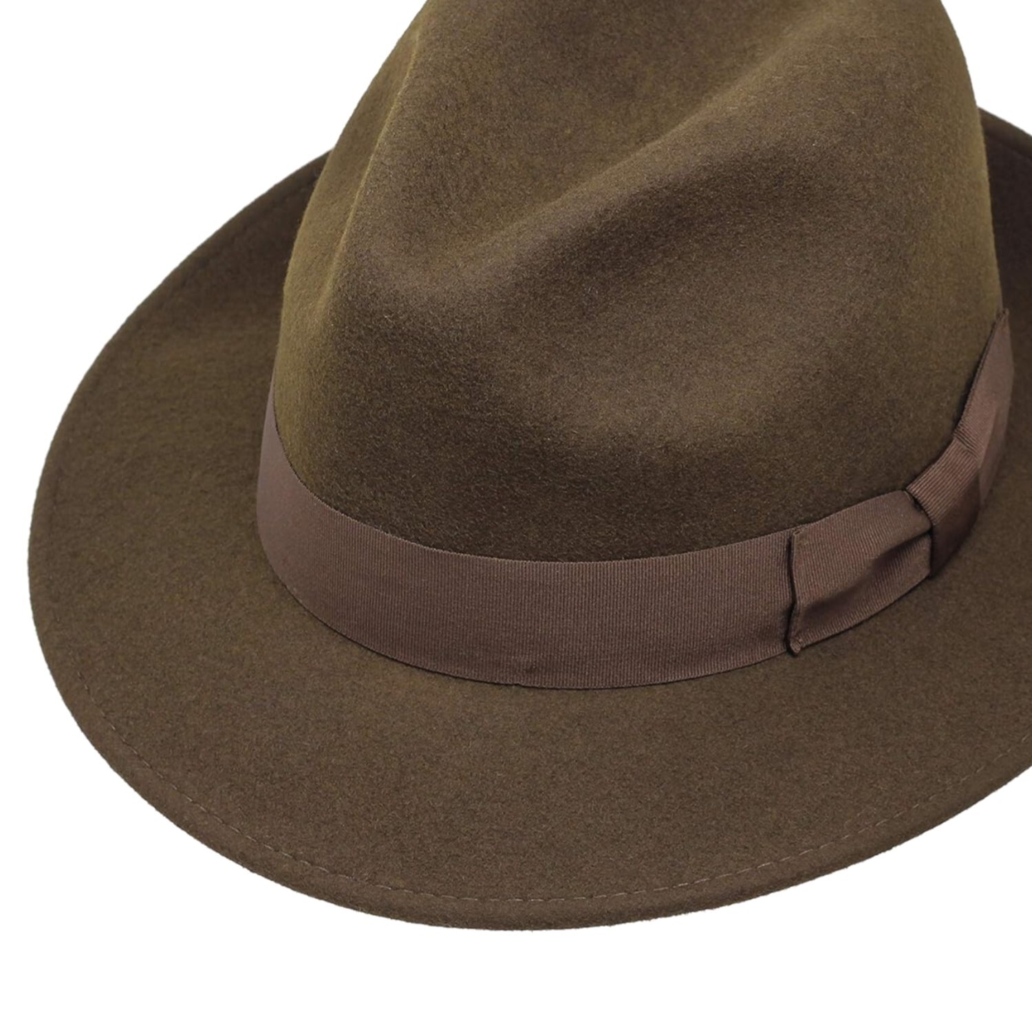 Lightweight Crushable Water Resistant Wool Felt Fedora Travel Hat