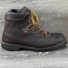 Alico Brown Leather Hiking Mountaineering Vibram Boots Mens SZ 13 MW Made Italy