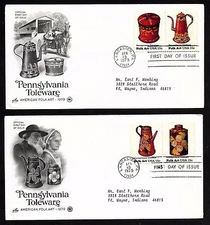 #1775-78 15c Toleware - 4 on 2 ArtCraft/PCS FDCs