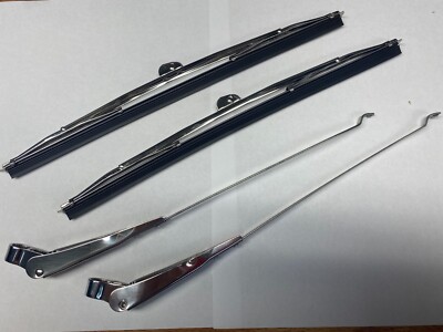 For 1955-1957 Chevy Bel Air 210 150 Wiper Arms & Blades Set  FREE SHIPPING