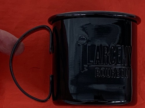 LARCENY BOURBON -- EMBOSSED METAL MUG