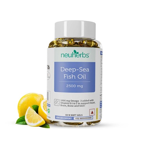 Neuherbs Deep Sea Omega 3 Fish Oil - Omega 3 Supplement 60 Softgel - 第 2/5 張圖片
