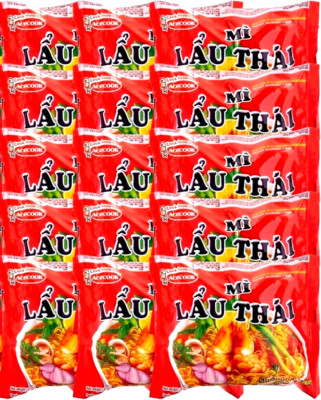 Acecook Shrimp Instant Noodles (Mi Lau Thai) 2.9 oz x 15 Packs~04/26/2027