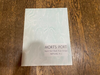 Mort's Port Restaurant Menu Neptune New Jersey NJ 1960's