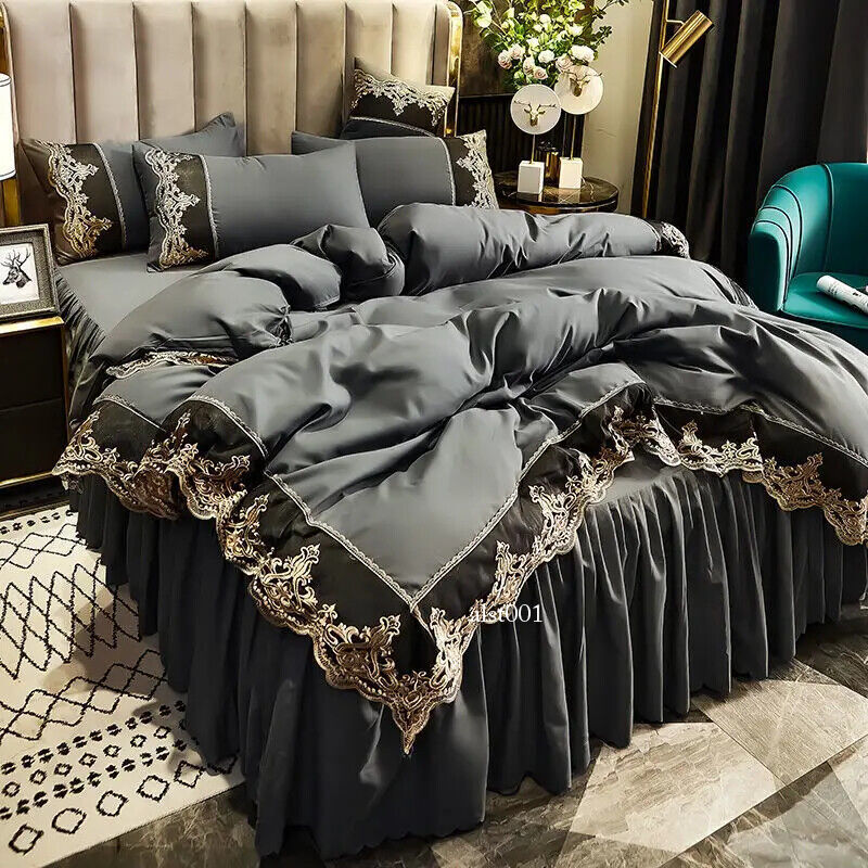 WWQQ Addensare Lusso Esclusivo Lenzuolo Gonna da Letto,Volant