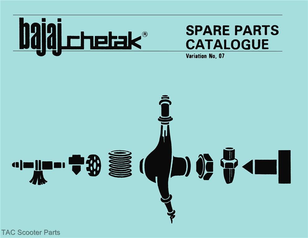 Bajaj Chetak Scooter Parts Manual 1980s eBay