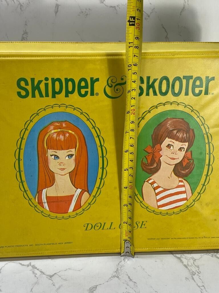1965 Mattel Barbie Skipper & Skooter Yellow Case Storage