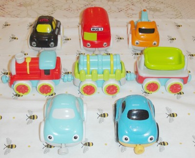 ELC Magnet Autos Fahrzeuge Konvolut x 8 Whizz World Happyland Zug Bus Taxi + Autos