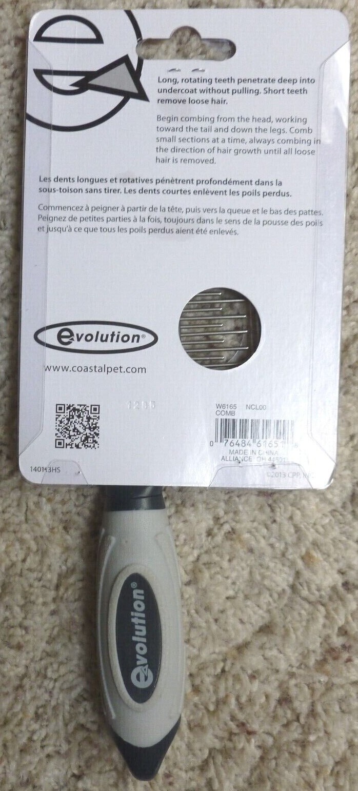 evolution shedding comb with rotating teeth