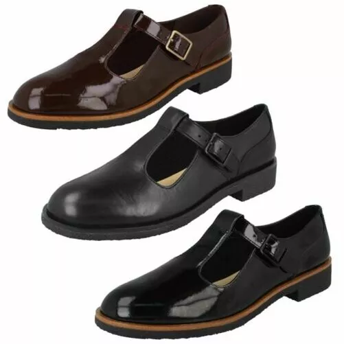 Clarks t cheap strap shoes