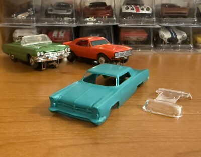 Tyco S Speedways S625 HO Turquoise  65 Pontiac Grand Prix Body Frmr Tyco Employe