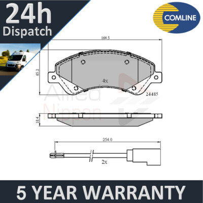 Fits Ford Transit Tourneo 2.1 2.2 dCi Allied Nippon Front Brake Pads Set