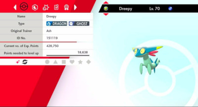 Pokemon Schwert & Schild Shiny Dreepy 6IV Max EVs