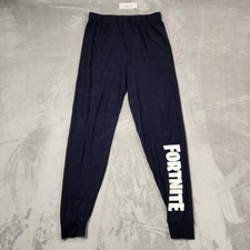 FORTNITE PJ PANTS SIZE 16 STRETCH COTTON NAVY BLUE PAJAMA GAMING