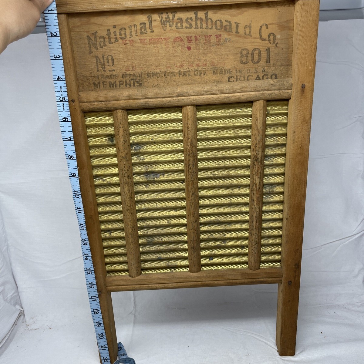 Vintage Antique National Washboard Co The Brass King NO. 801