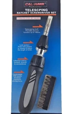 10 Pcs Bits Telescoping Shaft Ratcheting screwdriver  RATCHET DRIVER AND BIT SET