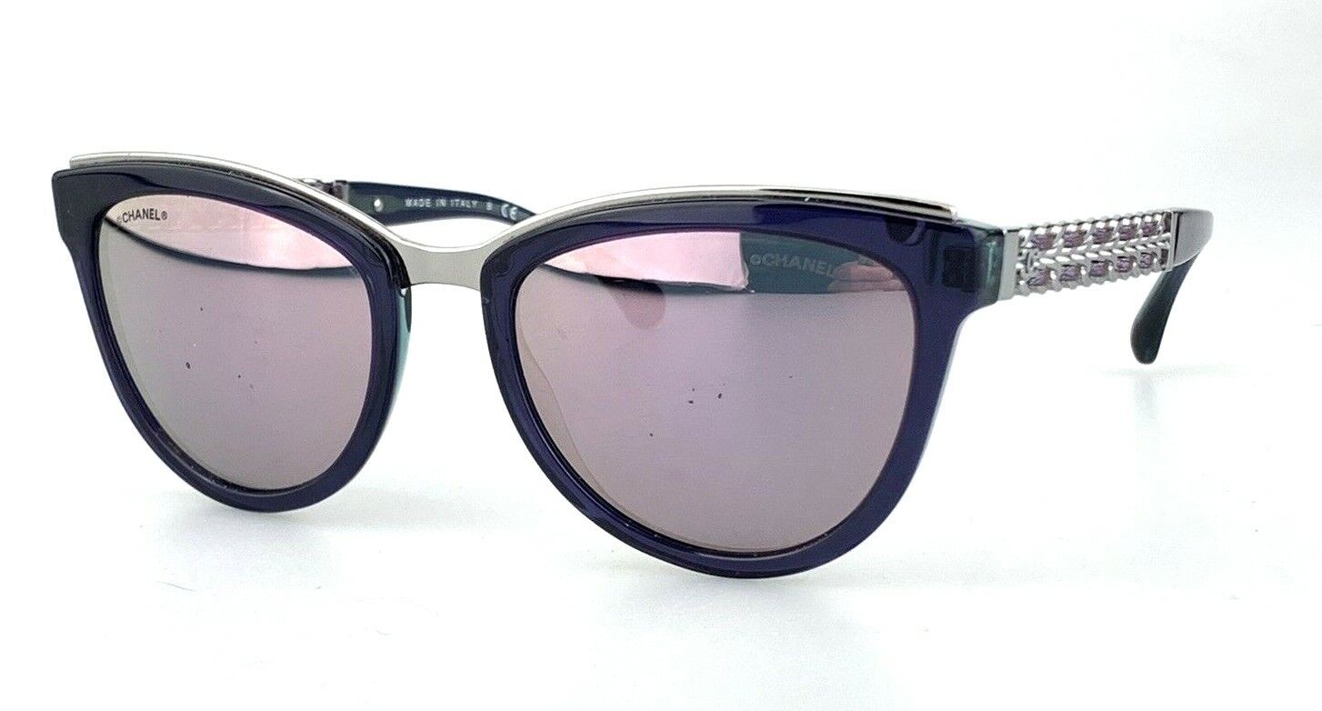 Chanel Sunglasses mod. 5361-Q c. 1576/5R Cat Eye Lambskin Chain Violet Italy