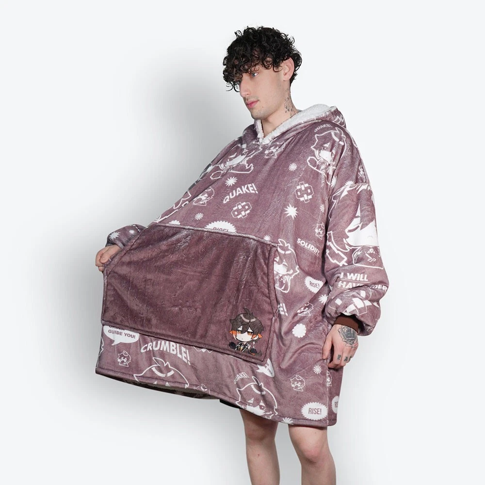 Zhongli Genshin Impact Oversized Blanket Hoodie