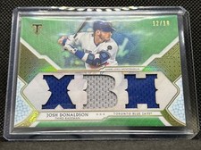 2018 TRIPLE THREADS EMERALD JOSH DONALDSON JERSEY #12/18 TORONTO BLUE JAYS