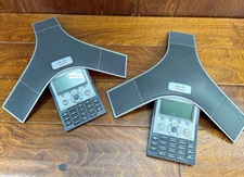TWO Cisco CP-7937G Polycom Technology Unified IP Conference Station VoIP Phone